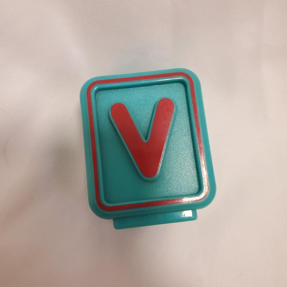 Vtech Sit to Stand Alphabet Train Replacement Letter Blocks- V VAN